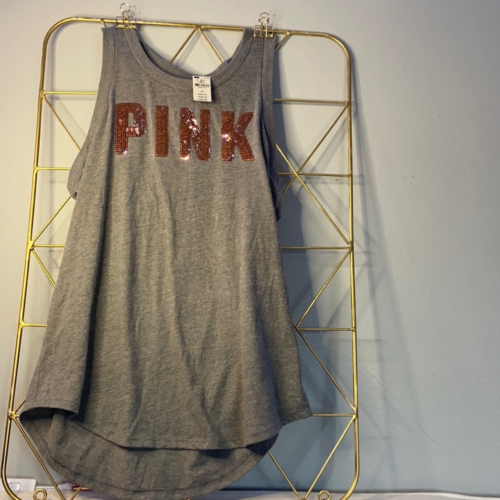 NEW pink cotton workout top size small